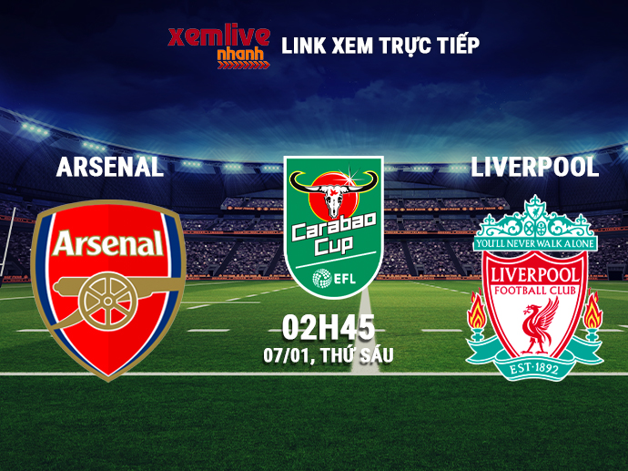 Link xem trực tiếp Arsenal vs Liverpool - 02h45 ngày 07/01/2022