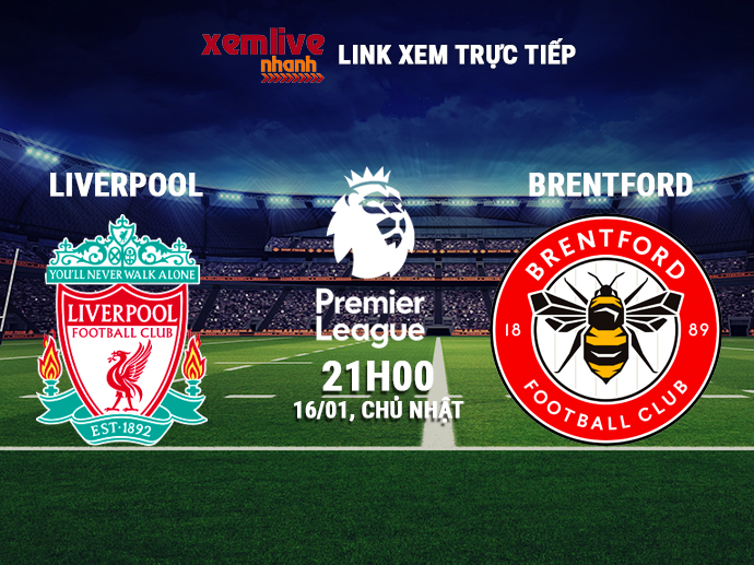Link xem trực tiếp Liverpool vs Brentford - 21h00 ngày 16/01/2022